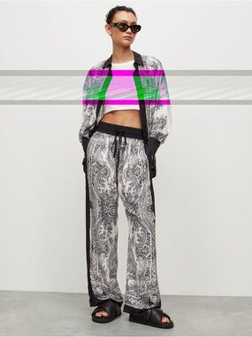 All Saints Tyler Rafaela Wide Leg Lounge Trousers - Sz. L
